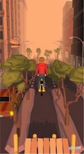 自行车穿梭城市